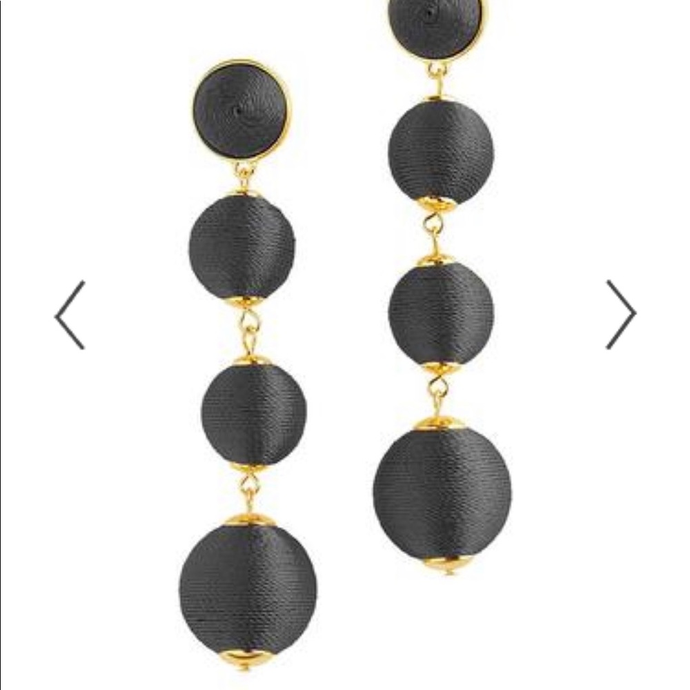 Black Multi Orbit Drop Earrings